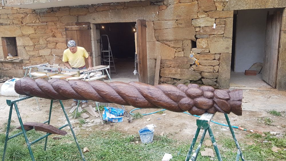 Trabajos de cantería y carpintería en madera